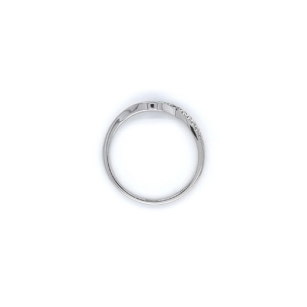 Ring with White Gold Zircons