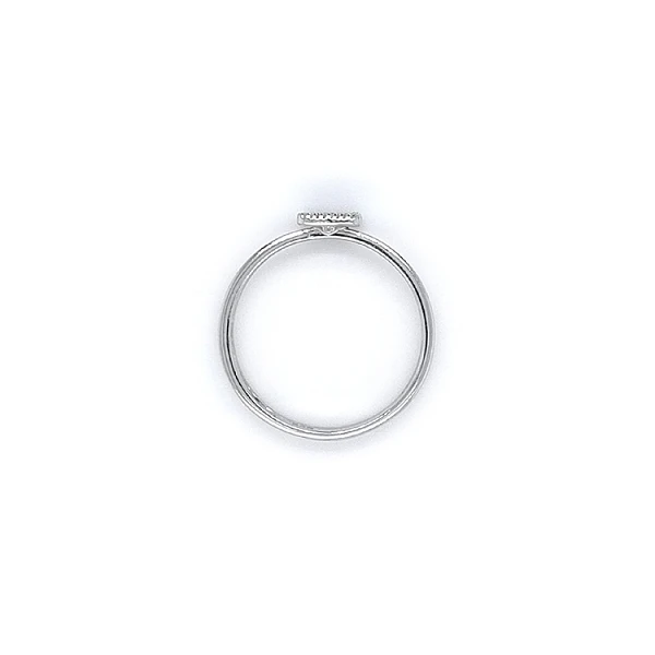 Ring with White Gold Zircons
