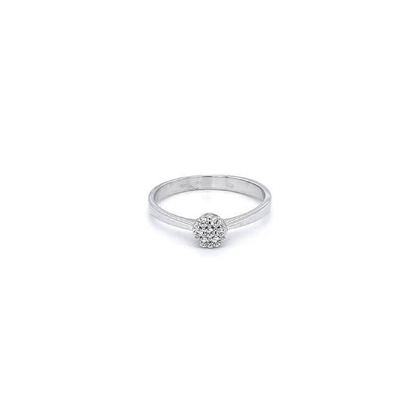 Ring with White Gold Zircons