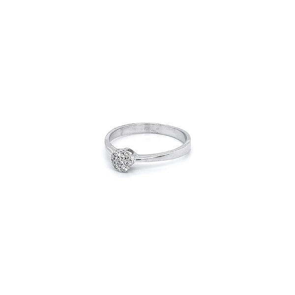 Ring with White Gold Zircons