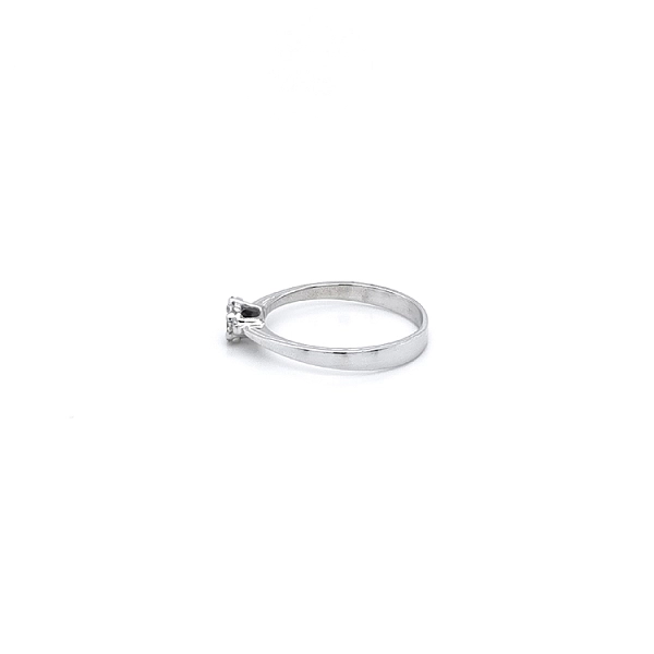 Ring with White Gold Zircons