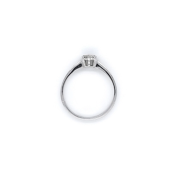Ring with White Gold Zircons