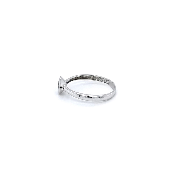 Engagement Ring with White Gold Zircon