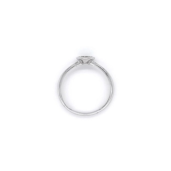 Engagement Ring with White Gold Zircon