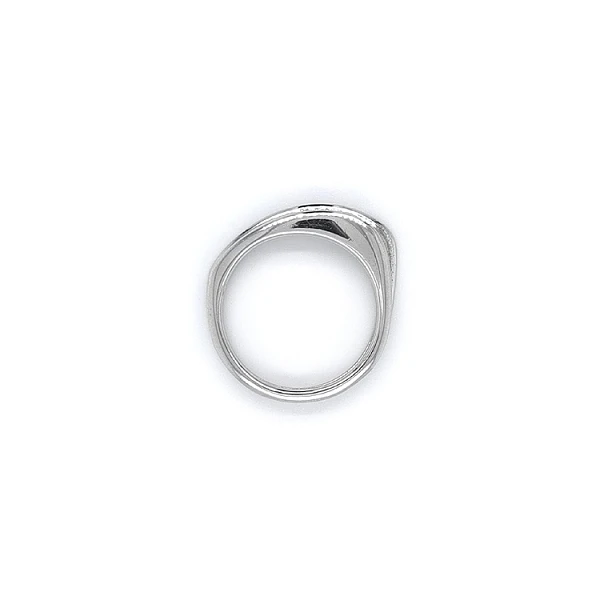 Ring with White Gold Zircons