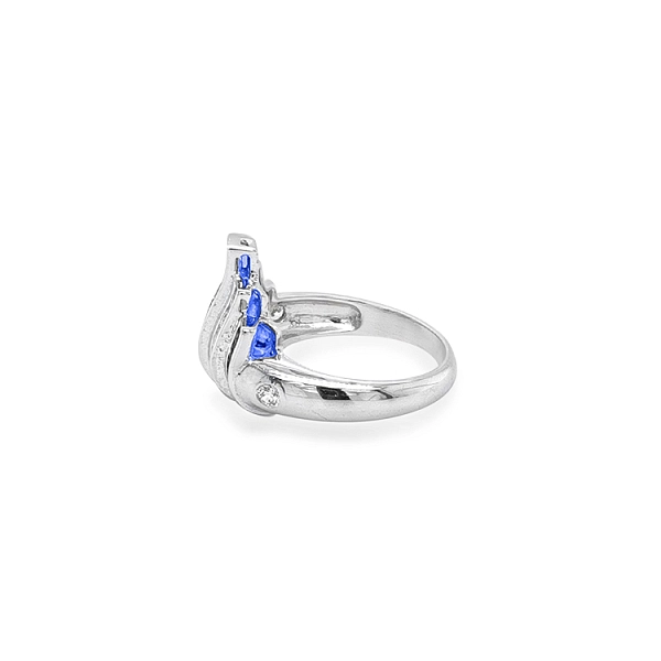 Gold Ring with Swarovski Crystals