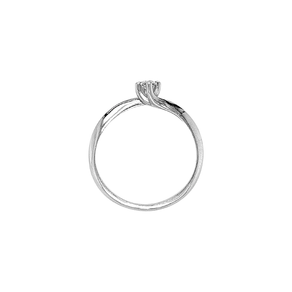 Gold Engagement Ring with Zircones