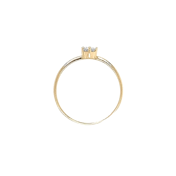 Gold Ring with Zircon
