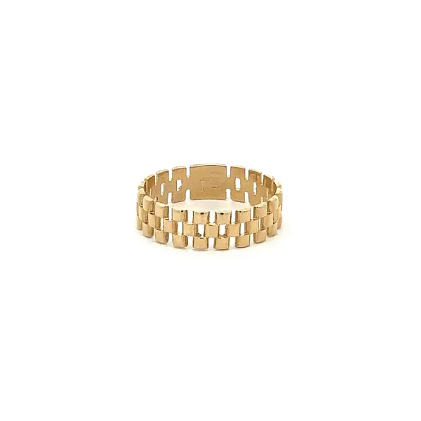Zlatý Pánský Prsten Styl Rolex