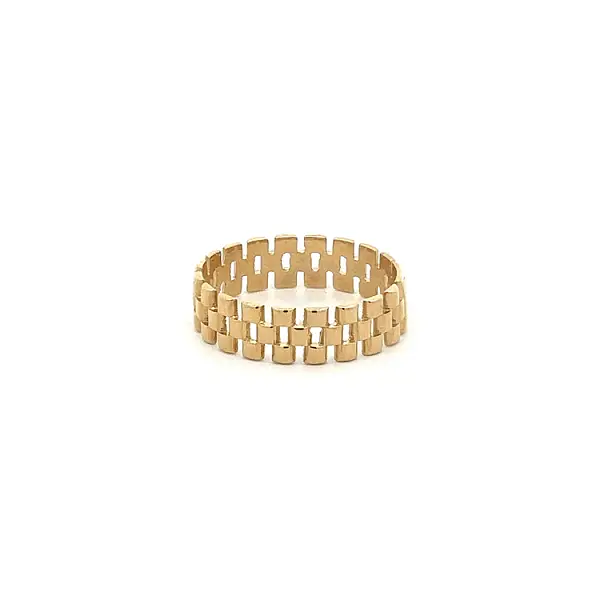 Zlatý Pánský Prsten Styl Rolex