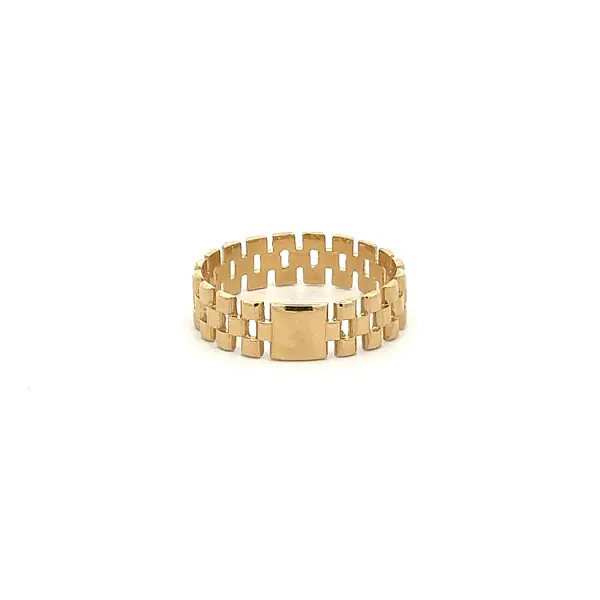 Zlatý Pánský Prsten Styl Rolex