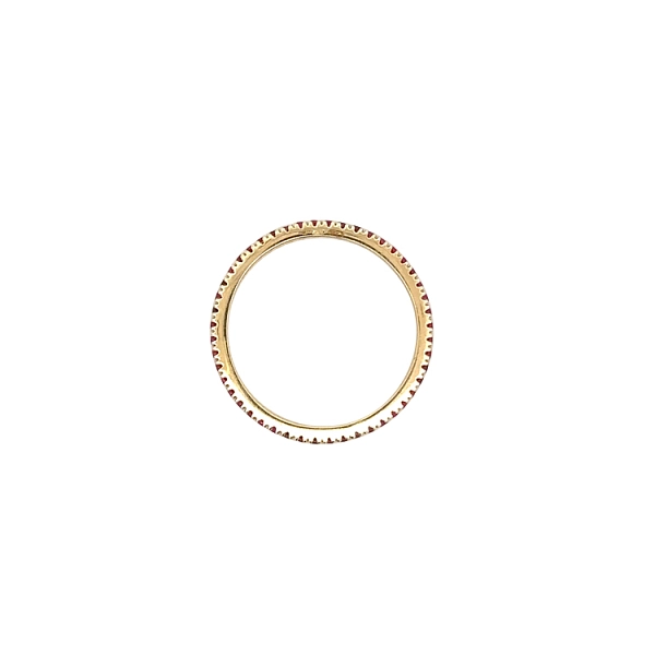 Gold Ring with Red Stones Eternity