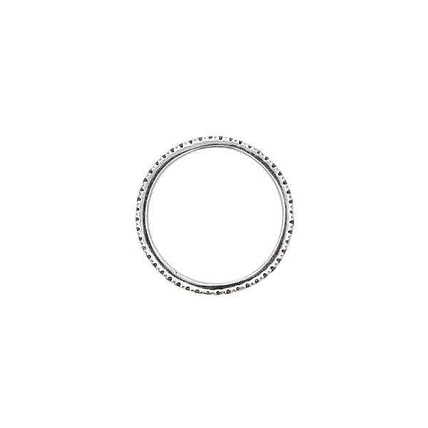 White Gold Ring with Brown Eternity Stones