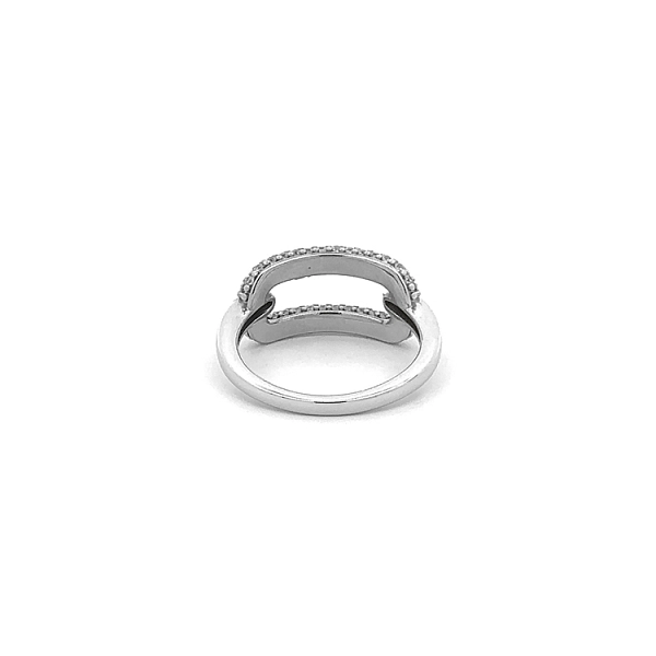 White Gold Ring with Zircons