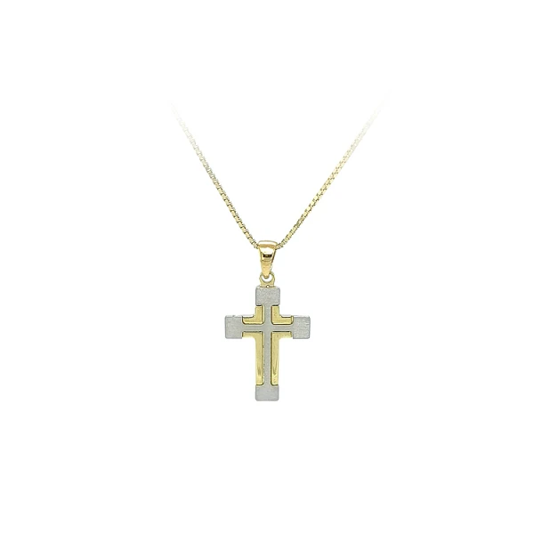 Pendant Cross of Combined Gold