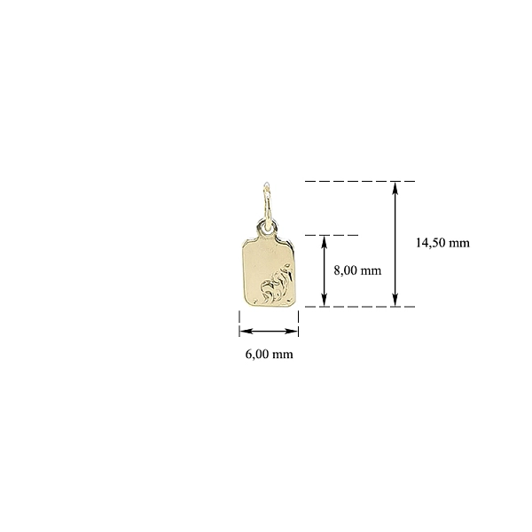 Gold Pendant Plate for Engraving