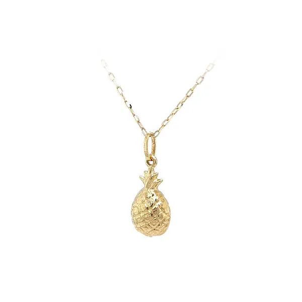 Zlatý Přívěsek Ovoce Ananas
