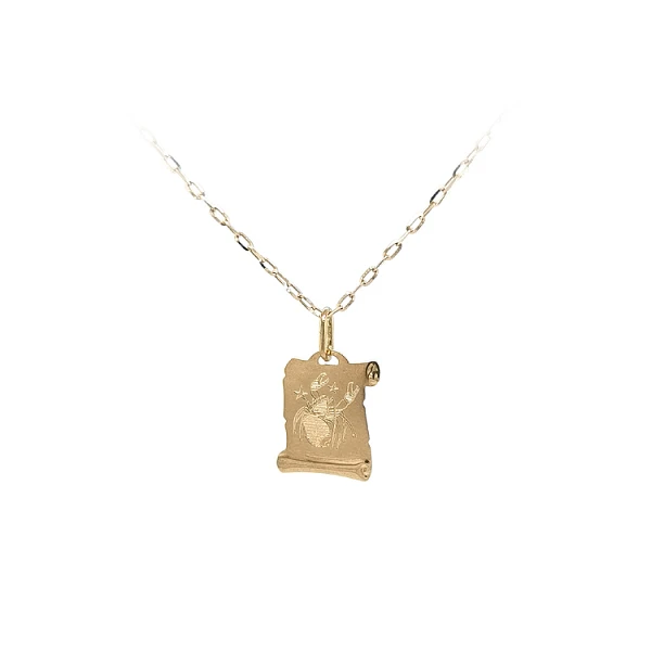 Gold Pendant Sign of the Crab