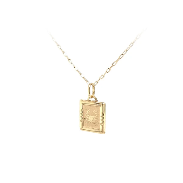 Gold Pendant Sign of the Crab