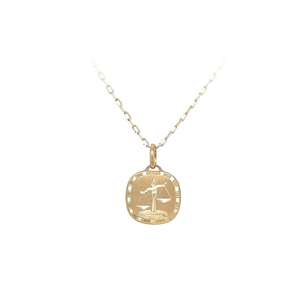 Gold Pendant Sign of the Scales