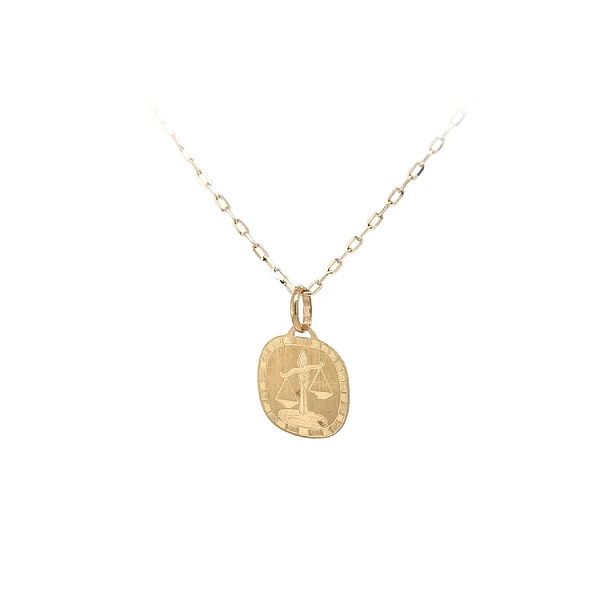 Gold Pendant Sign of the Scales