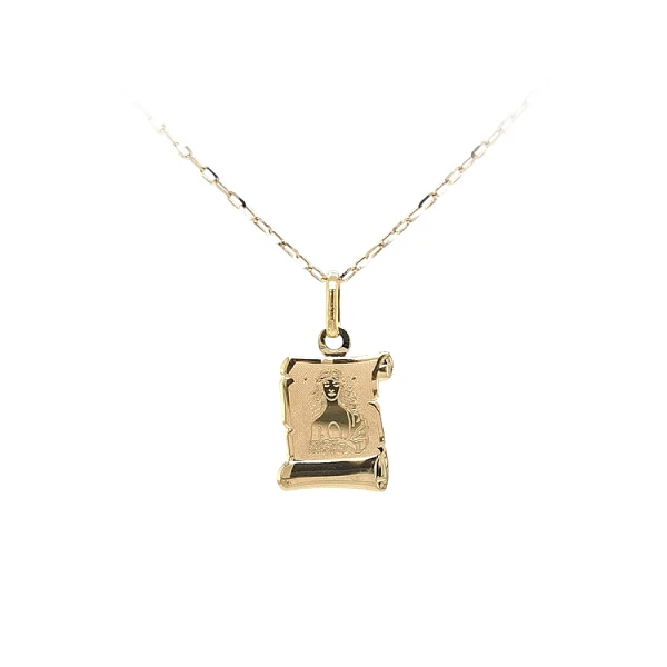 Gold Pendant Sign of the Virgin