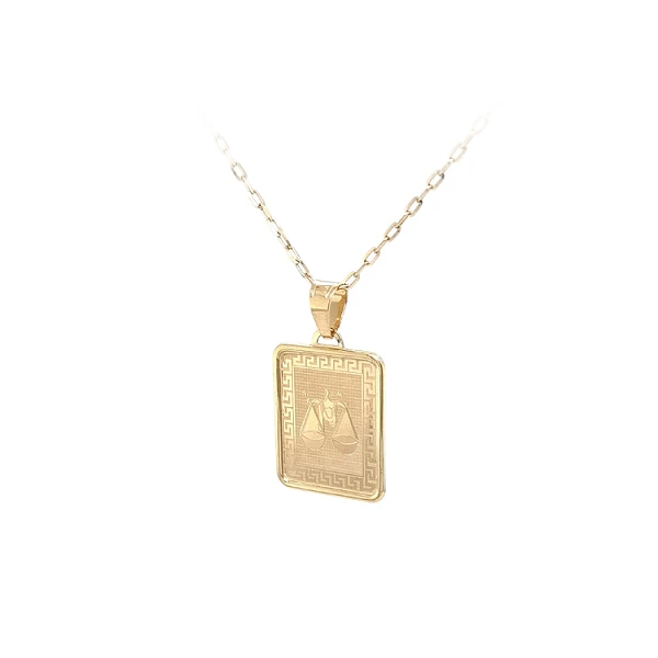 Gold Pendant Sign of the Scales