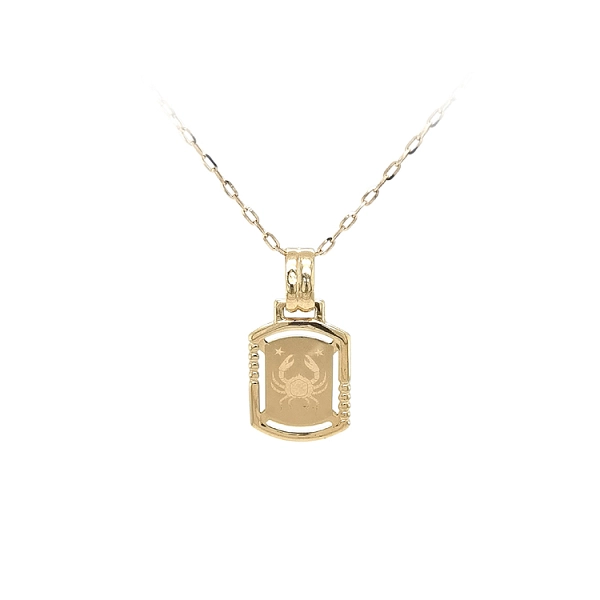Gold Pendant Sign of the Crab