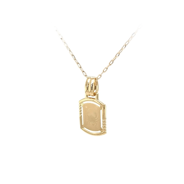 Gold Pendant Sign of the Crab