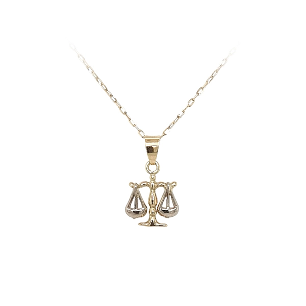 Gold Pendant Sign of the Scales