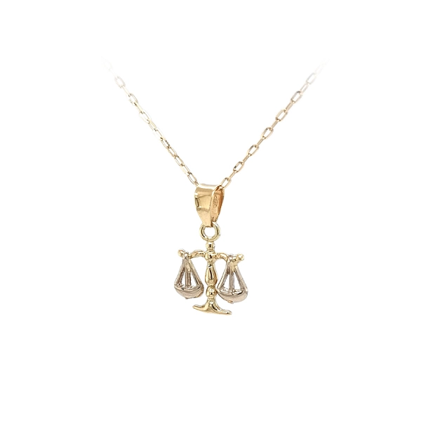 Gold Pendant Sign of the Scales