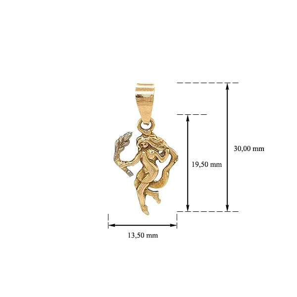 Gold Pendant Sign of the Virgin