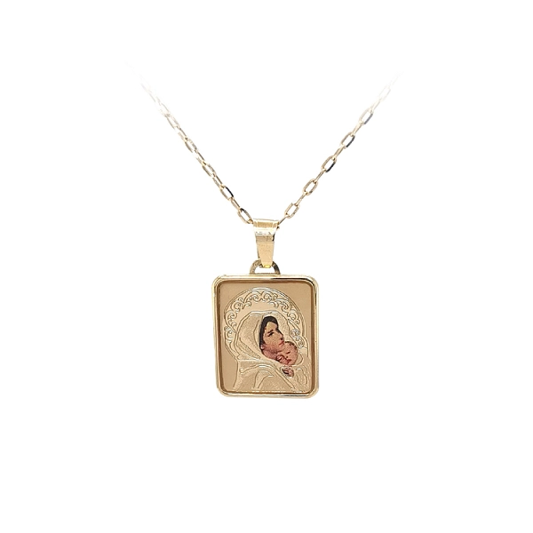 Zlatý Přívěsek Madonka Panna Marie a Ježíšek