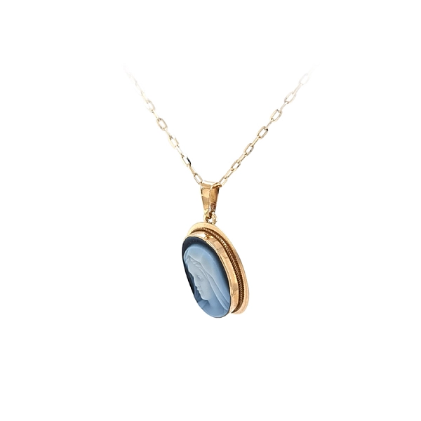 Gold Pendant Madonna Virgin Mary