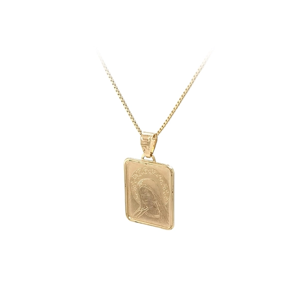 Gold Pendant Madonna Virgin Mary