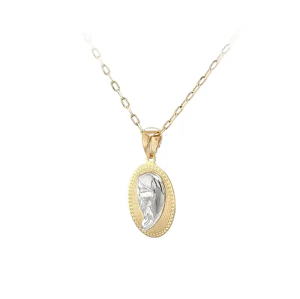 Přívěsek Madonka Panna Marie z Kombinovaného Zlata