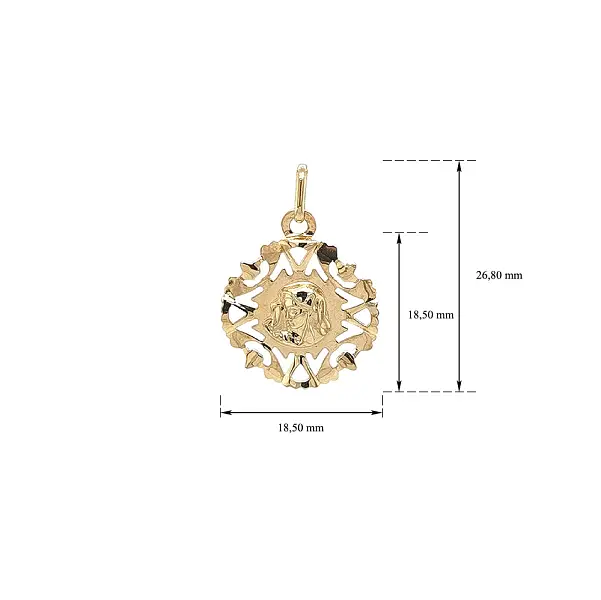 Zlatý Přívěsek Madonka Panna Marie