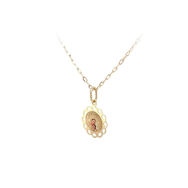 Zlatý Přívěsek Madonka Panna Marie a Ježíšek