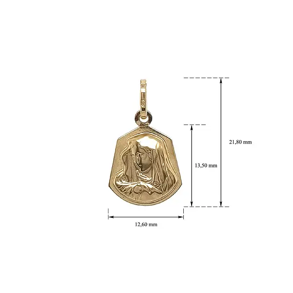 Zlatý Přívěsek Madonka Panna Marie