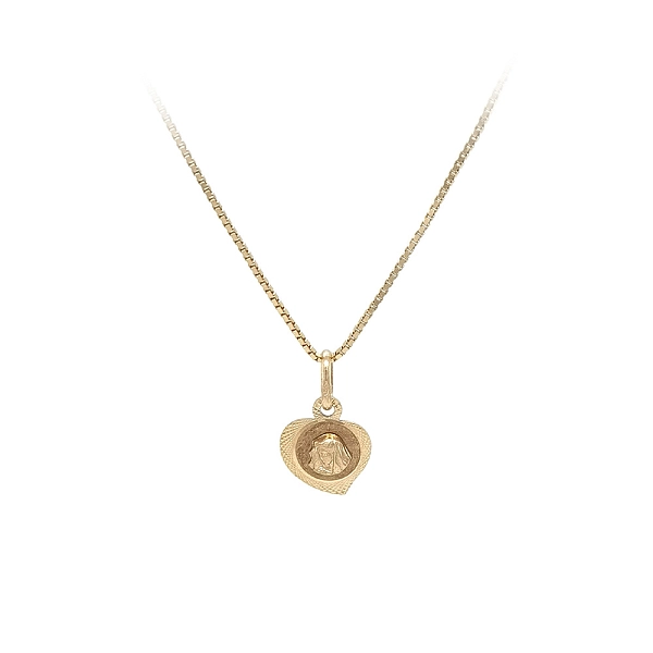 Gold Pendant Our Lady in the Heart of Faith