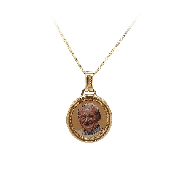 Zlatý Přívěsek Medailon Papež Jan Pavel II