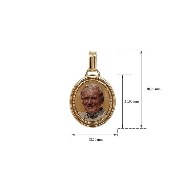 Zlatý Přívěsek Medailon Papež Jan Pavel II