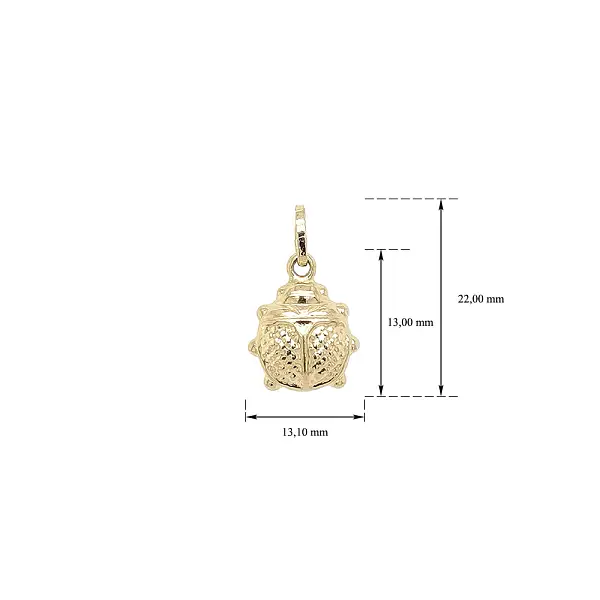 Luxusní Přívěsek ve Tvaru Berušky z Ryzího Zlata