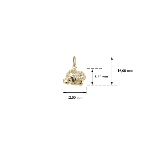 Golden Elephant Pendant
