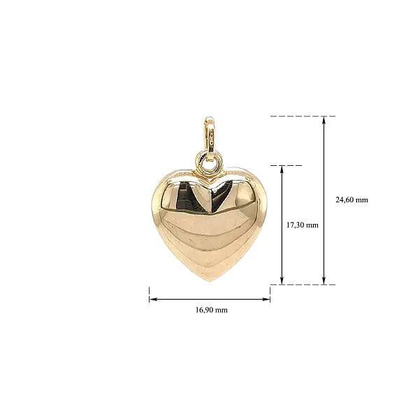 Zlatý Přívěsek Srdce