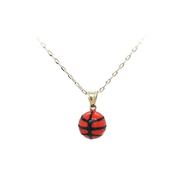 Zlatý Přívěsek Basketballový Míček