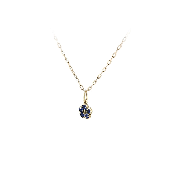 Gold Pendant with Blue Stone