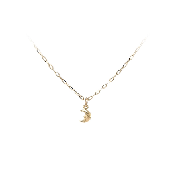 Gold Pendant Crescent