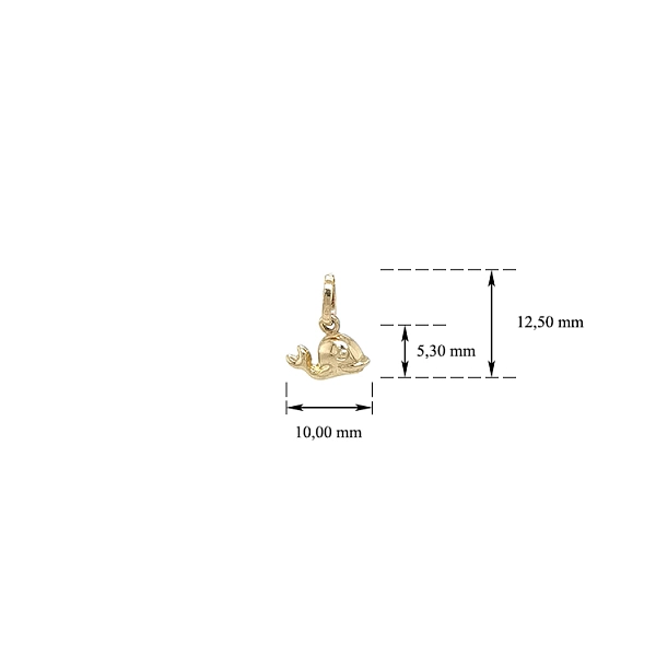 Gold Pendant Whale