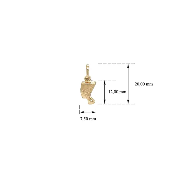 Zlatý Přívěsek Nefertiti